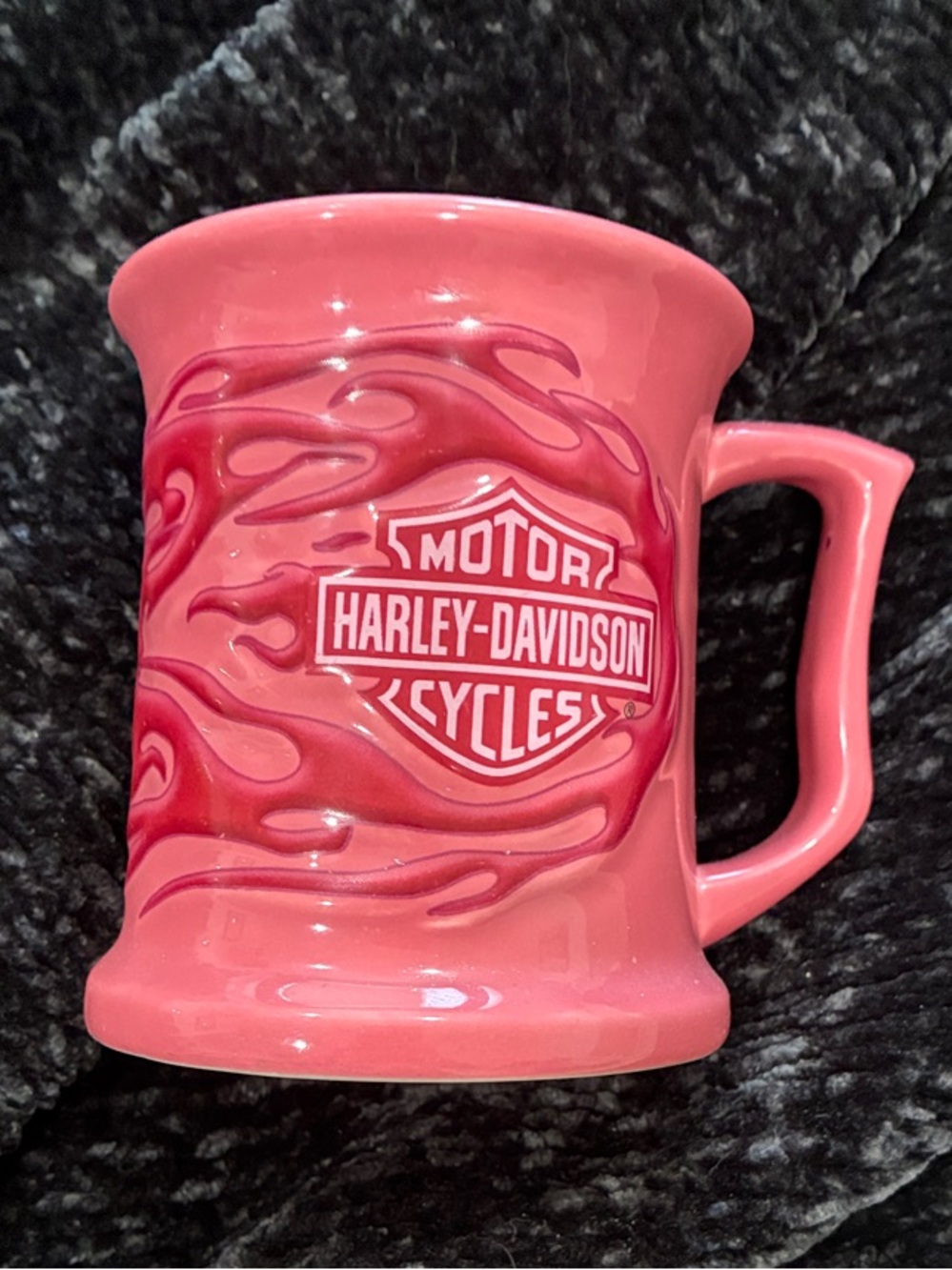 Harley-Davidson Pink Flame Ceramic Coffee Mug